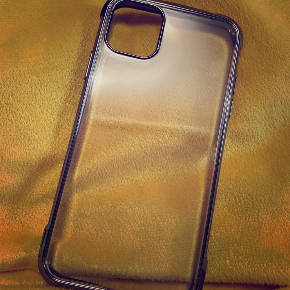 iPhone 11 Gunmetal/ Clear Phone Case